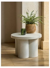 Natural Stone-effect Resin Side Table
