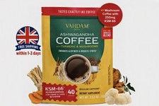  VAHDAM KSM-66 Ashwagandha Coffee | Instant Coffee with KSM-66, 40 Servings