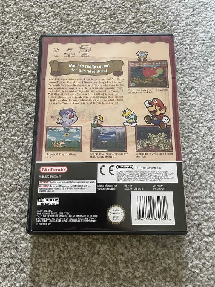 Nintendo Game Cube Paper Mario: The Thousand Year Old Door VGC CIB In Box PAL - Image 3 of 4