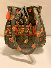 Vintage MaggieB / Ganz Mini Blk. Quilted floral