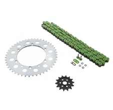2004-2005 Kawasaki KX250F 250 F Green O Ring Chain & Sprocket Silver 14/47 114L