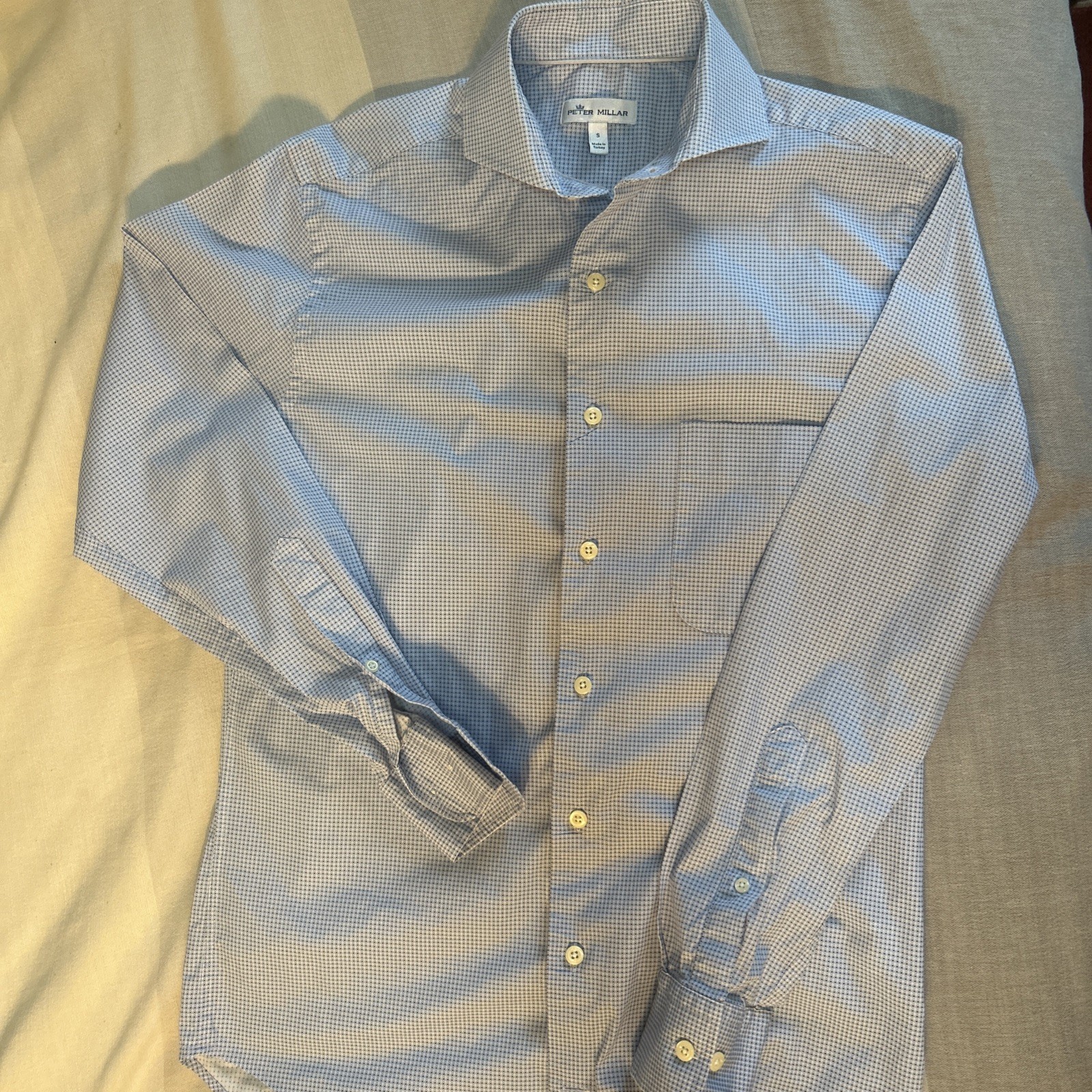 Peter Millar cotton LS button down small - image 1