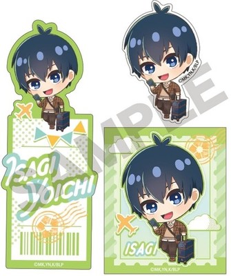 Blue Lock Isagi Yoichi Mini Character Travel Sticker Set 3pc S/M/L Japan Import