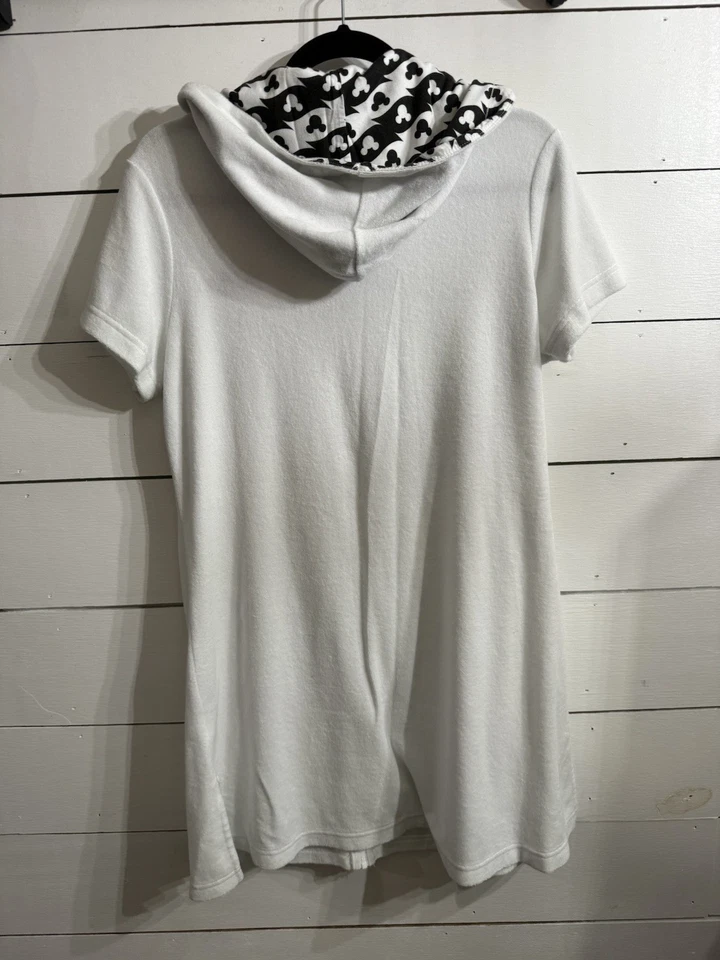 Disney Cruise Line Микки на молнии с капюшоном плавать прикрыть белый черный халат большой - Изображение 4 из 4