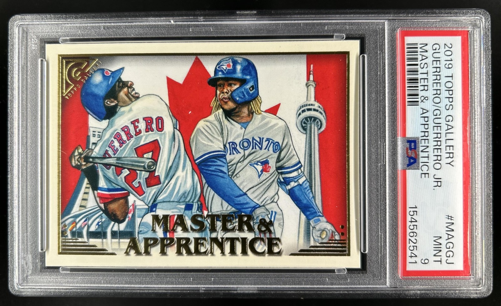 2019 Topps Gallery Vladimir Guerrero Jr. Master & Apprentice RC #MA-GGJ PSA 9
