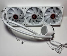 Skytech 360MM Desktop AIO Cooler White 3 Fan Water Cooled Radiator RGB Lights