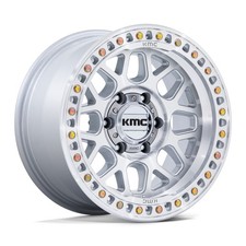 17 Kmc Km549 Grs Gloss Silver Machined Face 17x9 Wheel 8x170 18mm Offroad Rim