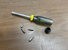 Vintage Stanley 66-801 Magnetic Screwdriver Handle w/ 4 Bits - USA