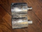 vintage Tin-Lined 10oz Hip Flask w/cap Curved Hammered Made in West Germany — photo 6
