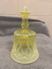 Fenton Yellow Opalescent Whitton Topaz Vaseline Glass Bell