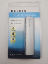 Belkin 4-Port Ultra-Slim Desktop Hub USB 2.0 F4U038 N10117 Brand New