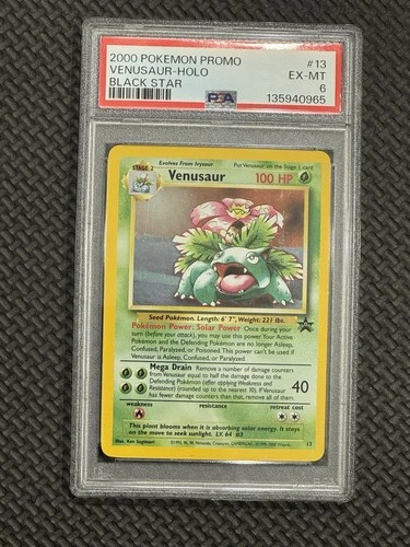 2000 Pokémon Promo Black Star Holo Rare Venusaur 13 PSA 6