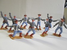 Timpo Toys. US Civil War, Confederation, 9 Spielfiguren, mehrteilig, UK 1970er.