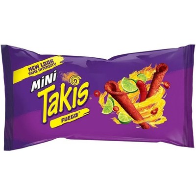 25x Takis Mini Fuego Tortilla Chips Spicy Hot Chili Lime Snack Bulk Bundle 1.23o