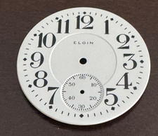 NEAR PERFECT VINTAGE 16 SIZE ELGIN RAILRAID POCKET WATCH PORCELAIN DIAL
