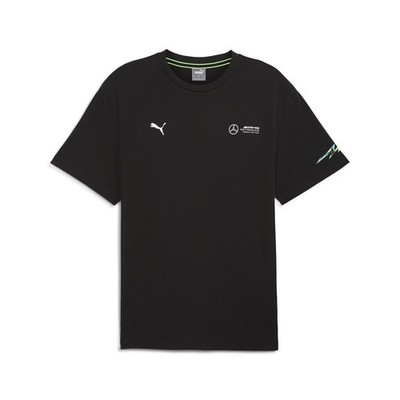 PUMA Mapf1 Neon Energy Graphic Crew Neck Short Sleeve T-Shirt Mens Black Casual