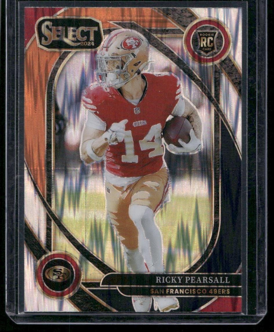 2024 Panini Select #285 Ricky Pearsall Black & Orange Prizm Shock Rookie RC