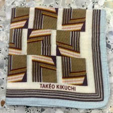 MAN HANDKERCHIEF CLASSIC BLUE BROWN CHECK VTG COTTON POCKET ART SQUARE 18 M263