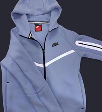 Nike Tech Fleece Zip-Up Light Blue Women s XS Fits Like Kids L . Aluminum Blue