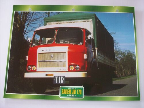 CARTE FICHE CAMION PORTEUR SAVIEM JM 170 1965 - Picture 1 of 1