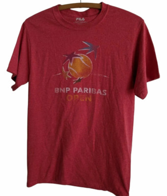 NEW Official FILA BNP Paribas Tennis Open Shirt Heather RED XL ATP Masters 1000