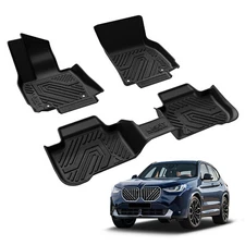 Floor Mats for BMW X3 2025 2026 TPE Anti-slip 1st & 2nd Row Floor Liner Full Set