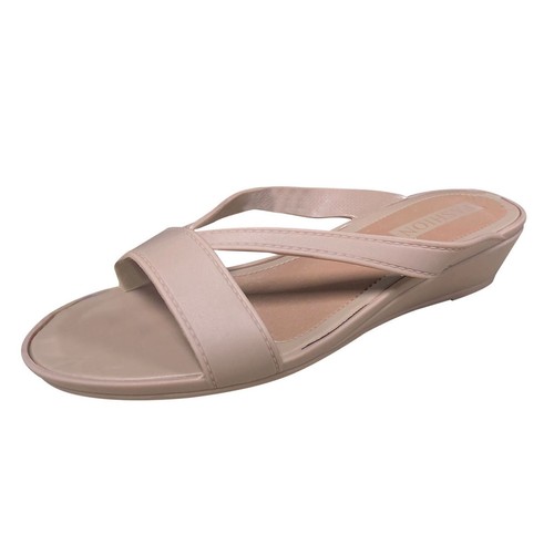 Women's Summer Open Toe Fashion Casual Sandals Slip On Flat Heel Jelly Sandals - Picture 4 of 25