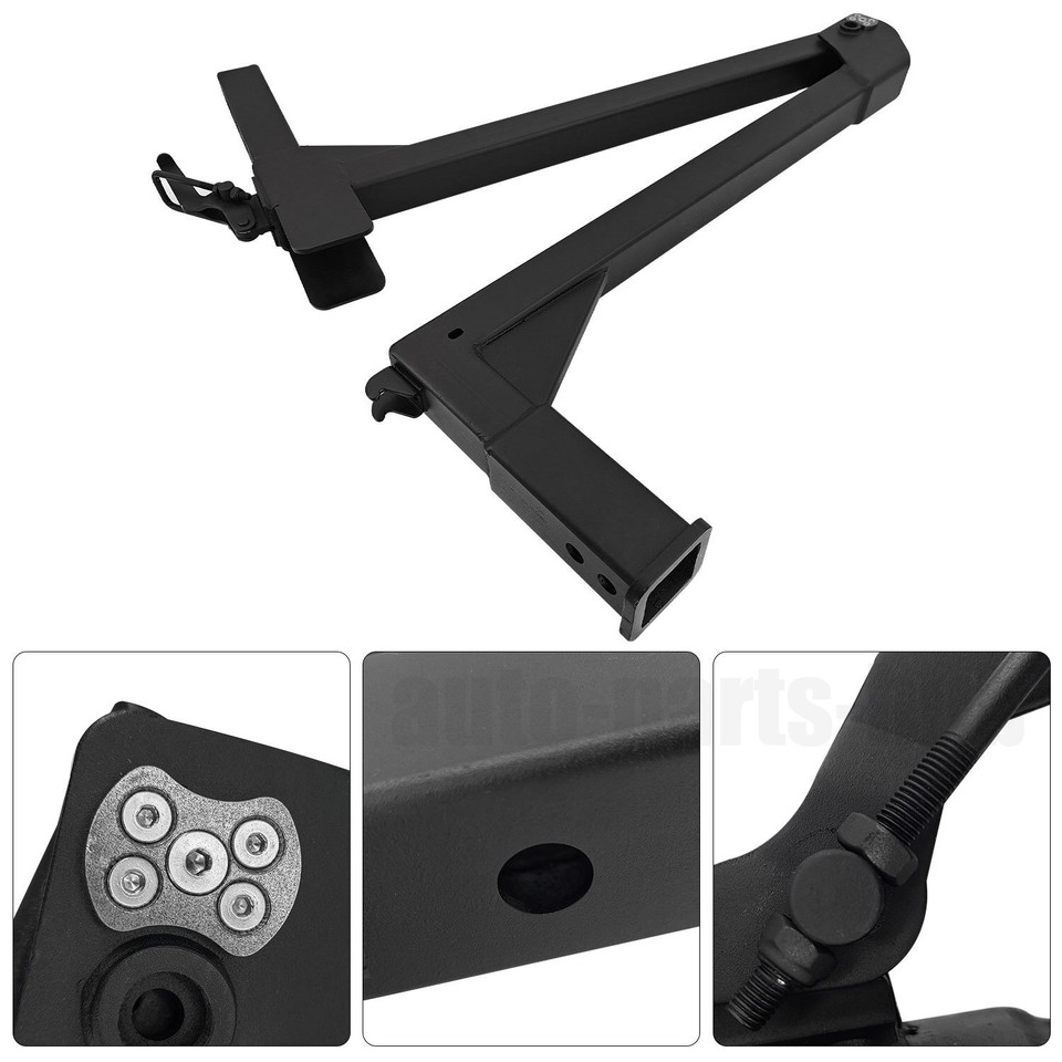 2" Hinges Bike Rack Swing Away Hitch Adapter 500lbs Capacity For Car