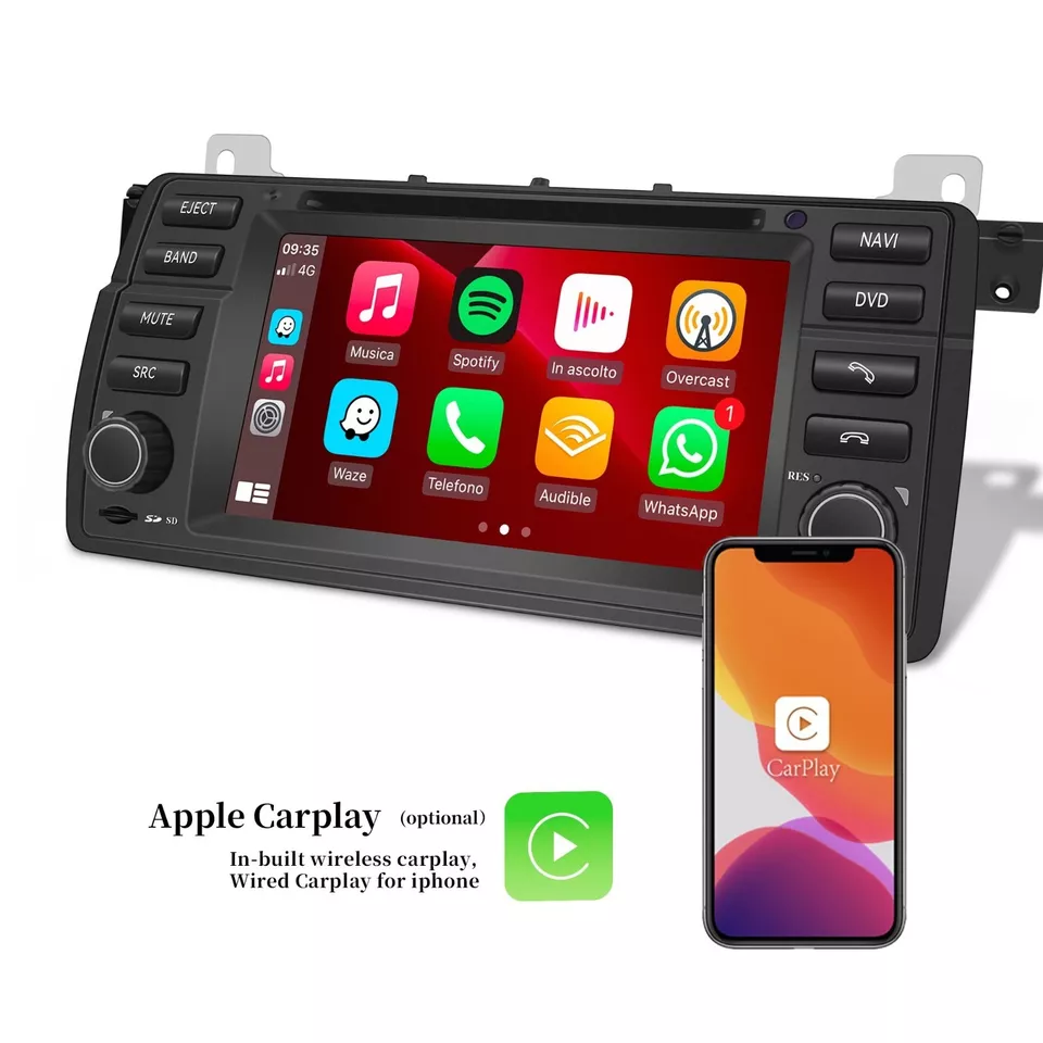 Android 13 Apple CarPlay Auto Radio for BMW E46 3 Series M3 GPS Sat Nav HeadUnit - Image 2 of 4