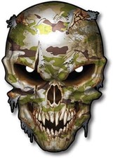Skull Decal Sticker Car Truck Window Bumper Outdoor Vinyl Flag Military Police
