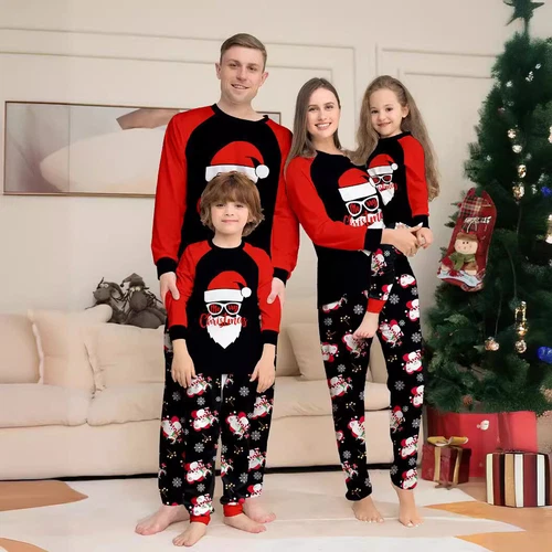 Family Matching Christmas Pyjamas Adult Kids Xmas Nightwear Pajamas Pjs Set - Picture 2 of 9