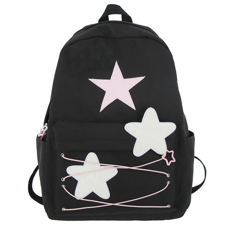 Korean Women College Backpack Star Shape Casual Backpack Stylish for