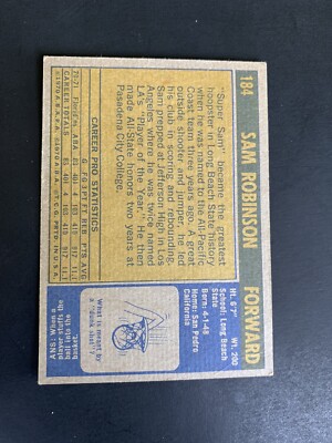1971-72 Topps Basketball #184 Sam Robinson EX Floridians Long