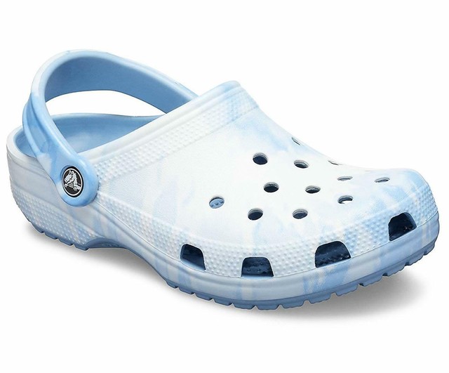 tie dye crocs with fur
