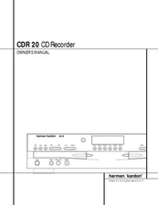 Harman Kardon CDR-20 CD Recorder Owners Manual