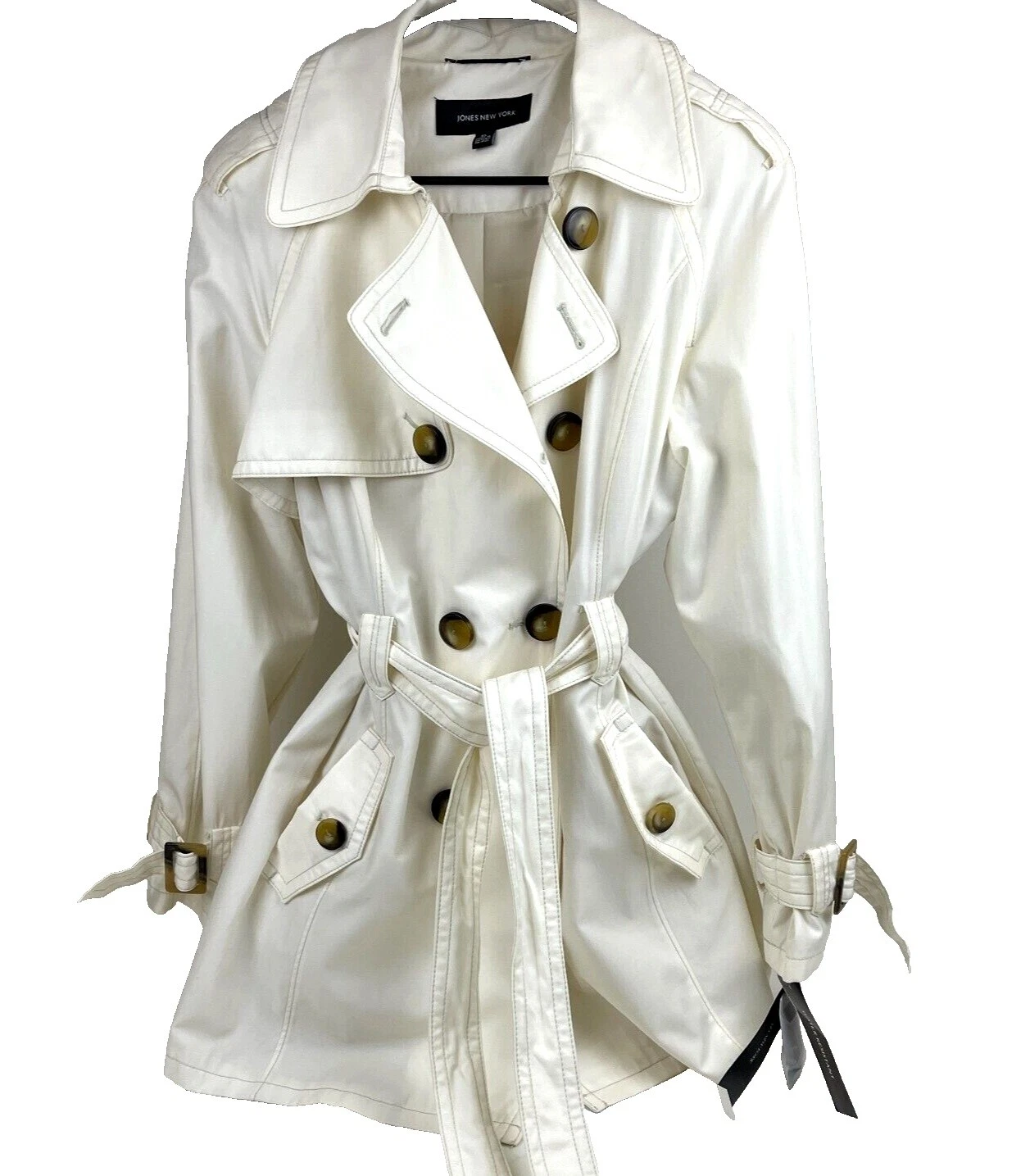 Jones New York Trench Coat Solid Coats, Jackets & Vests for Women