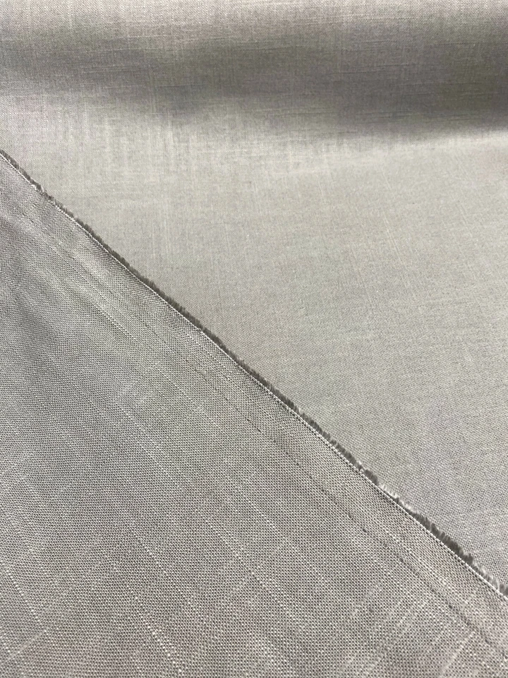 Tela Covington para tapicería de lino gris pedernal Jefferson por yarda Foto 3 de 4