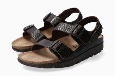 Mephisto Men's Zeus Dark Brown Buffalo 451 Flat Adjustable Ankle Strap Sandals