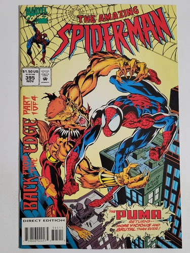 Amazing Spider-man #395 Marvel 1994 VF+ 8.5 Back from the Edge Part 1 Puma App