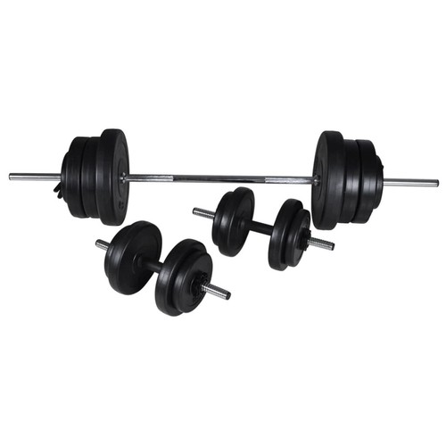 Barbell With 2 Dumbbell Set 60.5kg Weight Lifting Workout Exercise Adjustable - Picture 6 of 6