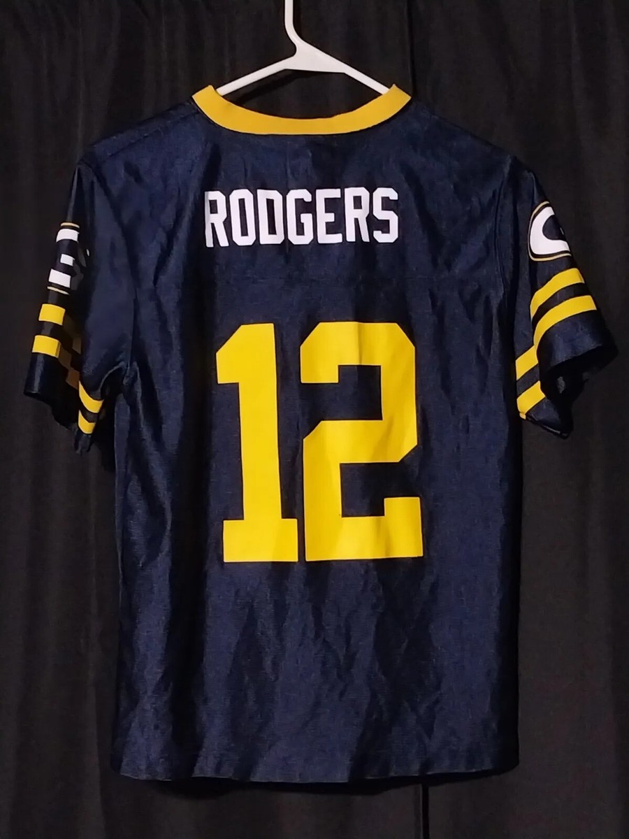 NFL Green Bay Packers Aaron Rodgers #12 RARE BLUE YELLOW NFL Green Bay Packers Aaron Rodgers #12 RARE BLUE YELLOW