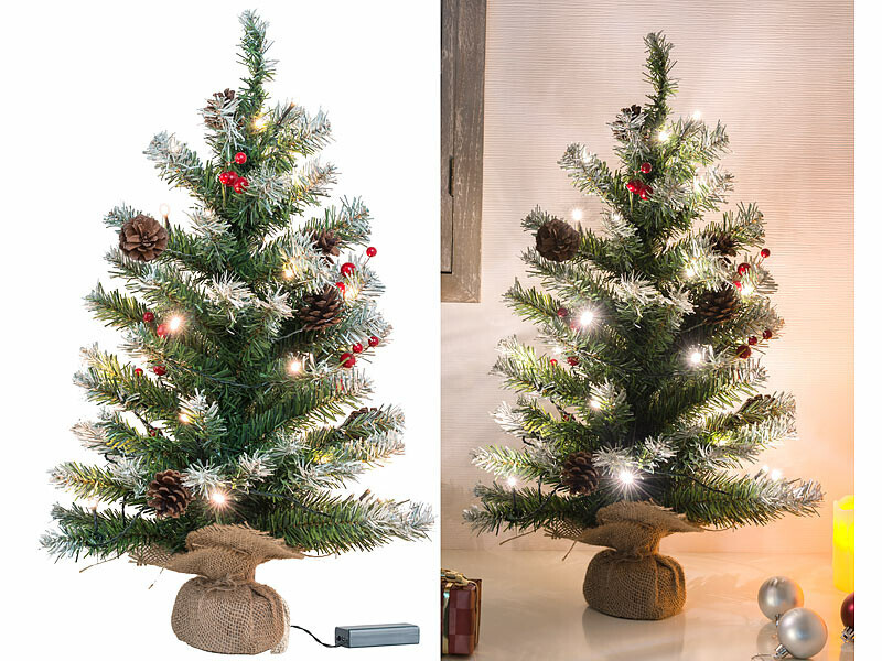Sapin artificiel de table pour décorer un petit salon ou un bureau en fête