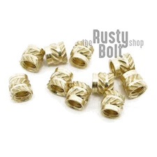 M3 x 4mm, 4.2mm OD - Knurled Brass Threaded Heat Set Inserts 3D Printing
