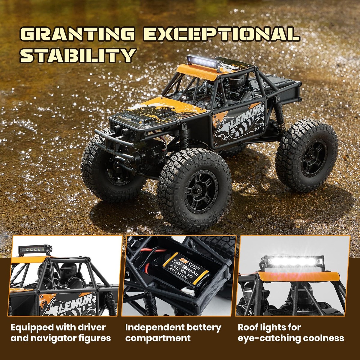 FMS LEMUR FCX24 1/24スケール 4WD RTR 赤 FMS 1/24 FCX24 Lemur RTR | Realistic Scale RC Car Adventure