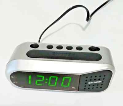 Sharp SPC100 Digital Alarm Clock Battery Backup TESTED