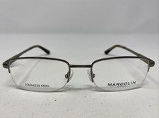Marcolin MA3002 008 52-19-140 Pewter Metal Half Rim Eyeglasses Frame -H69