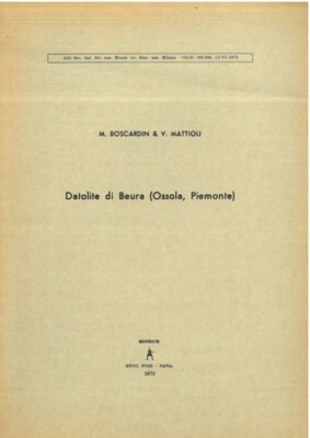 Boscardin M. - MATTIOLI V. - Datolith von Beura (Ossola, Piemont). (3-50833)