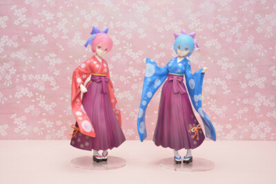 Re Zero Figure REM RAM Wa Japanese Style Kimono hakama 2 Set SEGA JP
