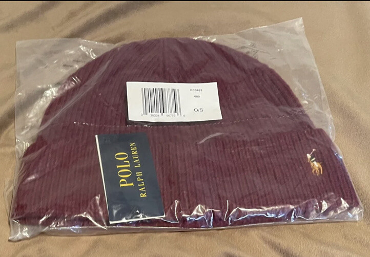 Polo Ralph Lauren Signature Pony misto lana berretto vino