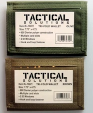 Tactical Military Tri- Fold Polyester Wallet with Multiple Card Slots   